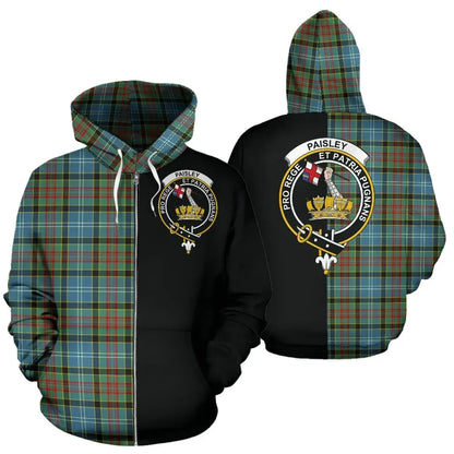 Printivon Custom Your Text Paisley District Tartan Hoodie Half Of Me