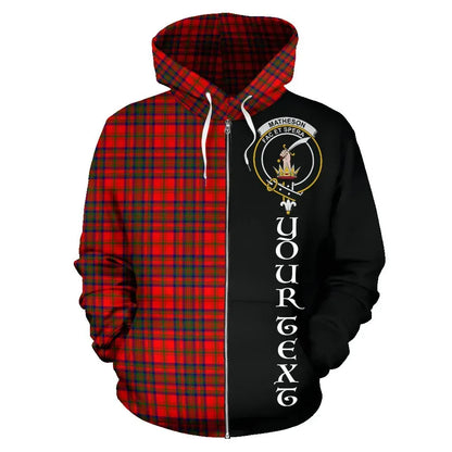Printivon Custom Your Text Matheson Modern Tartan Hoodie Half Of Me