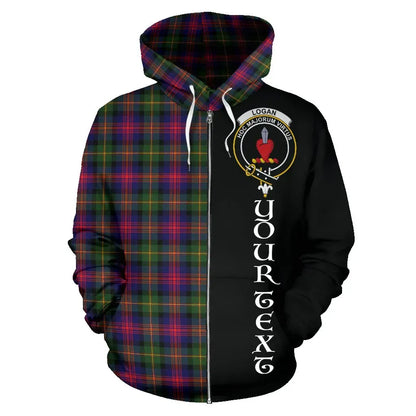 Printivon Custom Your Text Logan Modern Tartan Hoodie Half Of Me