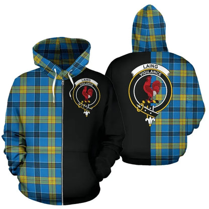 Printivon Custom Your Text Laing Tartan Hoodie Half Of Me