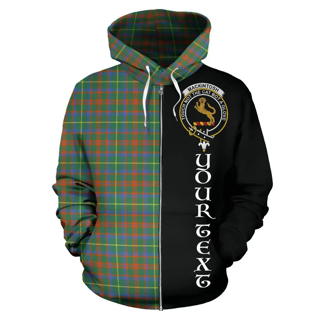 Printivon Custom Your Text Mackintosh Hunting Ancient Tartan Hoodie Half Of Me