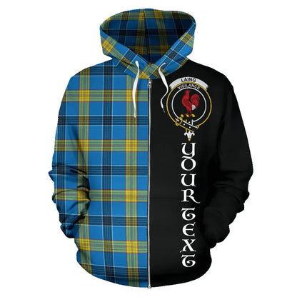 Printivon Custom Your Text Laing Tartan Hoodie Half Of Me