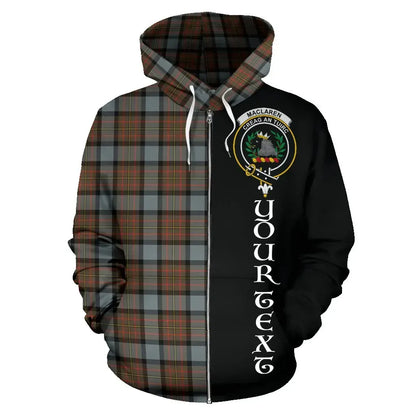 Printivon Custom Your Text Maclaren Weathered Tartan Hoodie Half Of Me