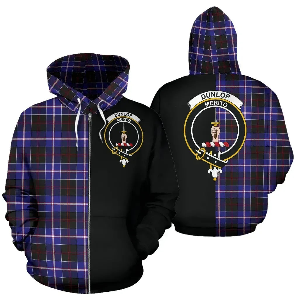 Printivon Custom Your Text Dunlop Modern Tartan Hoodie Half Of Me