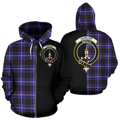 Printivon Custom Your Text Dunlop Modern Tartan Hoodie Half Of Me