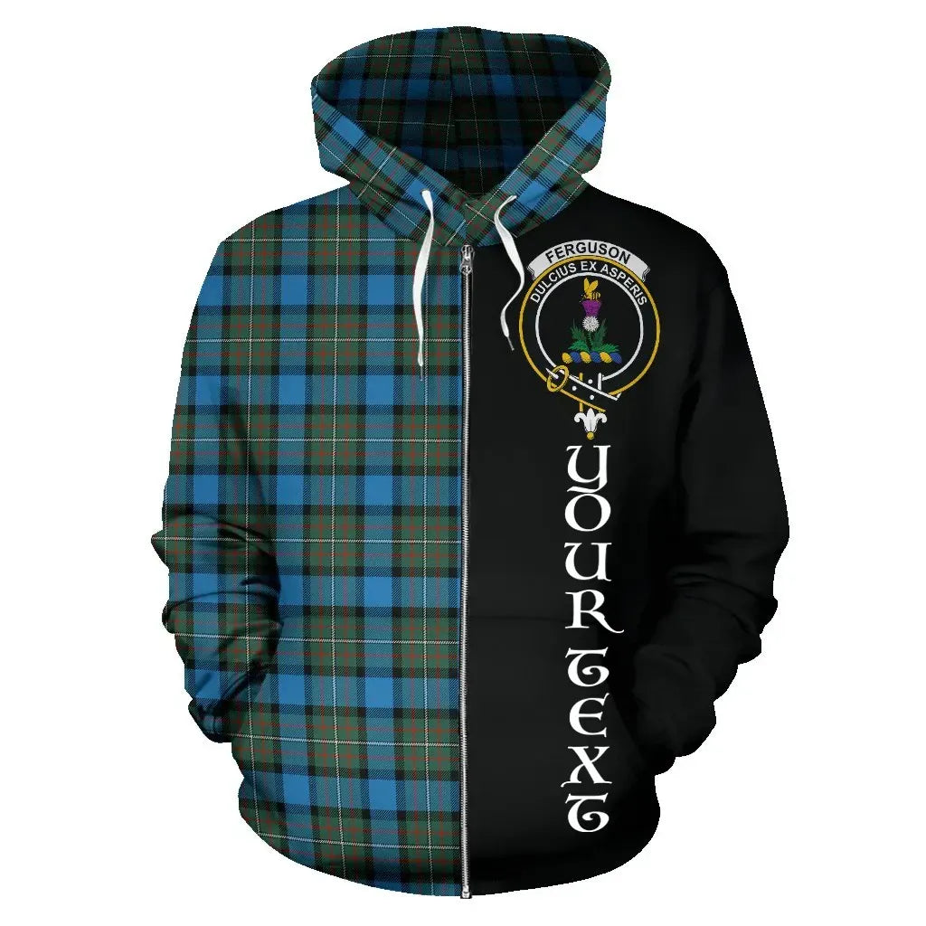 Printivon Custom Your Text Fergusson Ancient Tartan Hoodie Half Of Me