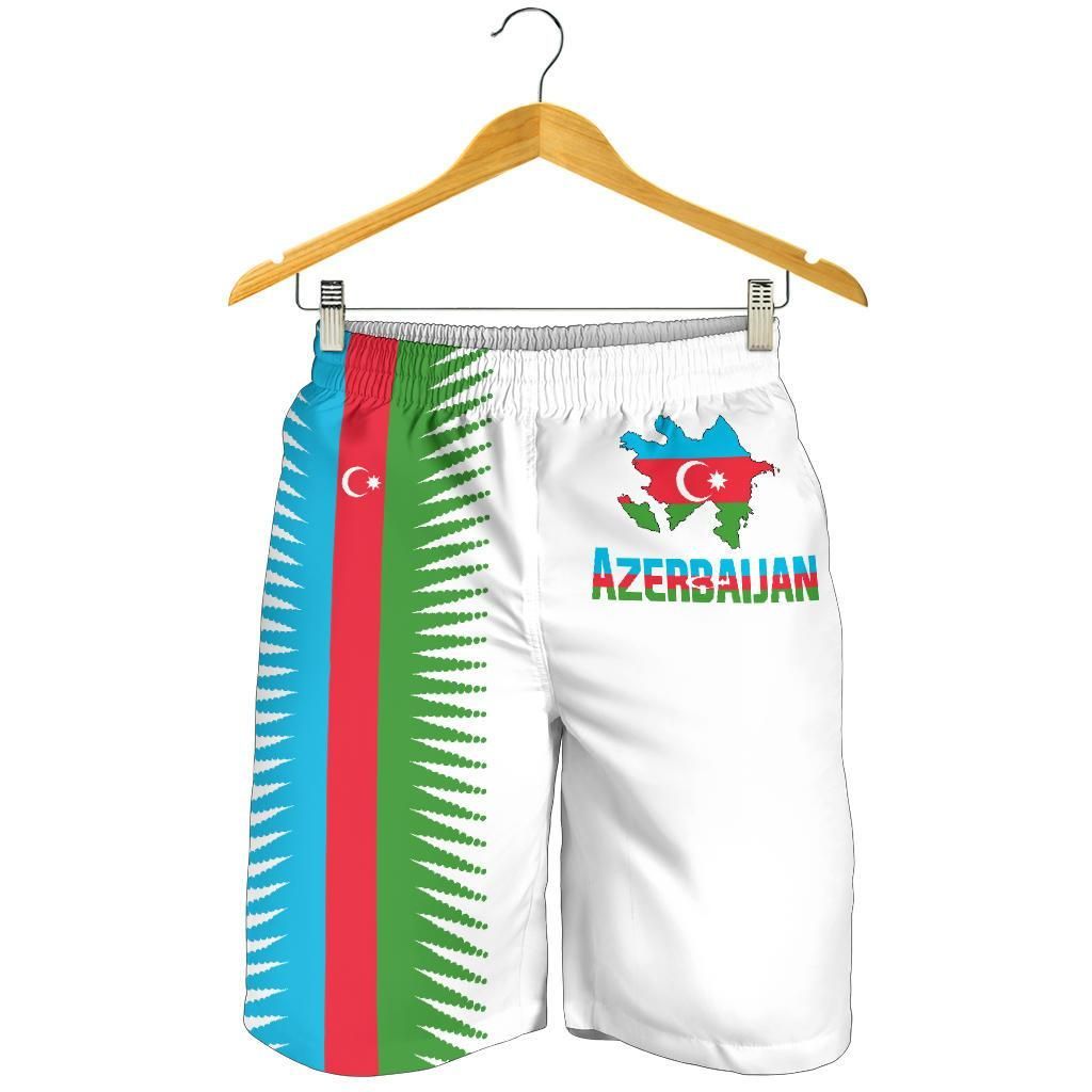 Azerbaijan Men's Shorts United Flag White