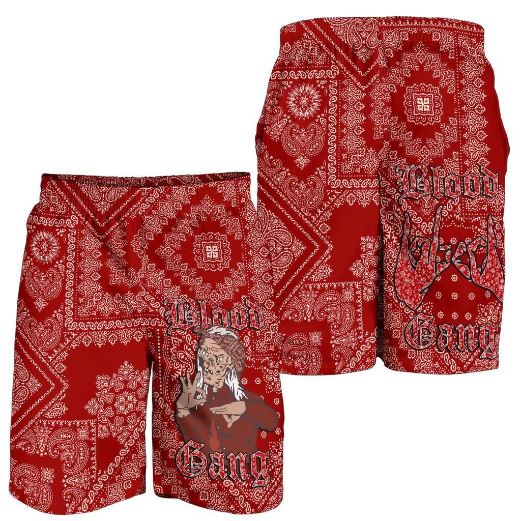 Blood Gang Men's Shorts Red Paisley