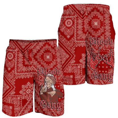 Blood Gang Men's Shorts Red Paisley