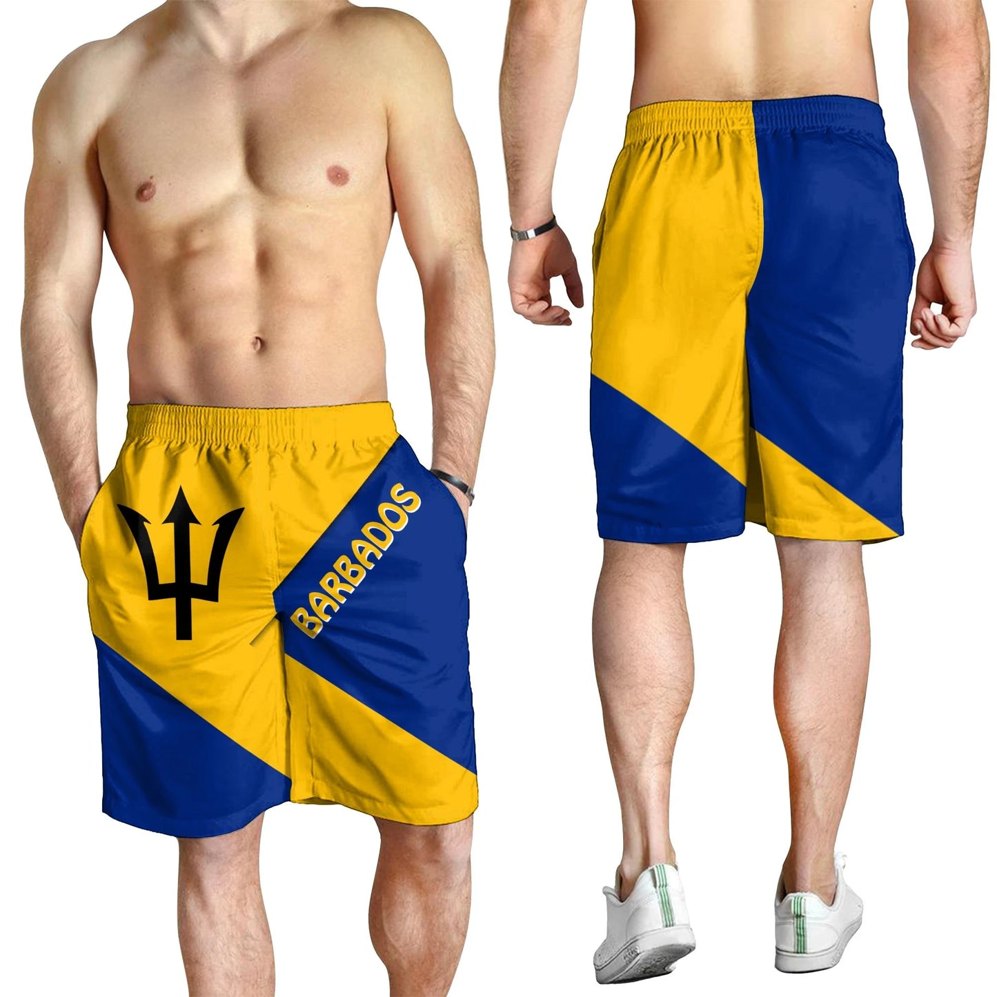 Barbados Men's Short Barbados Flag Style