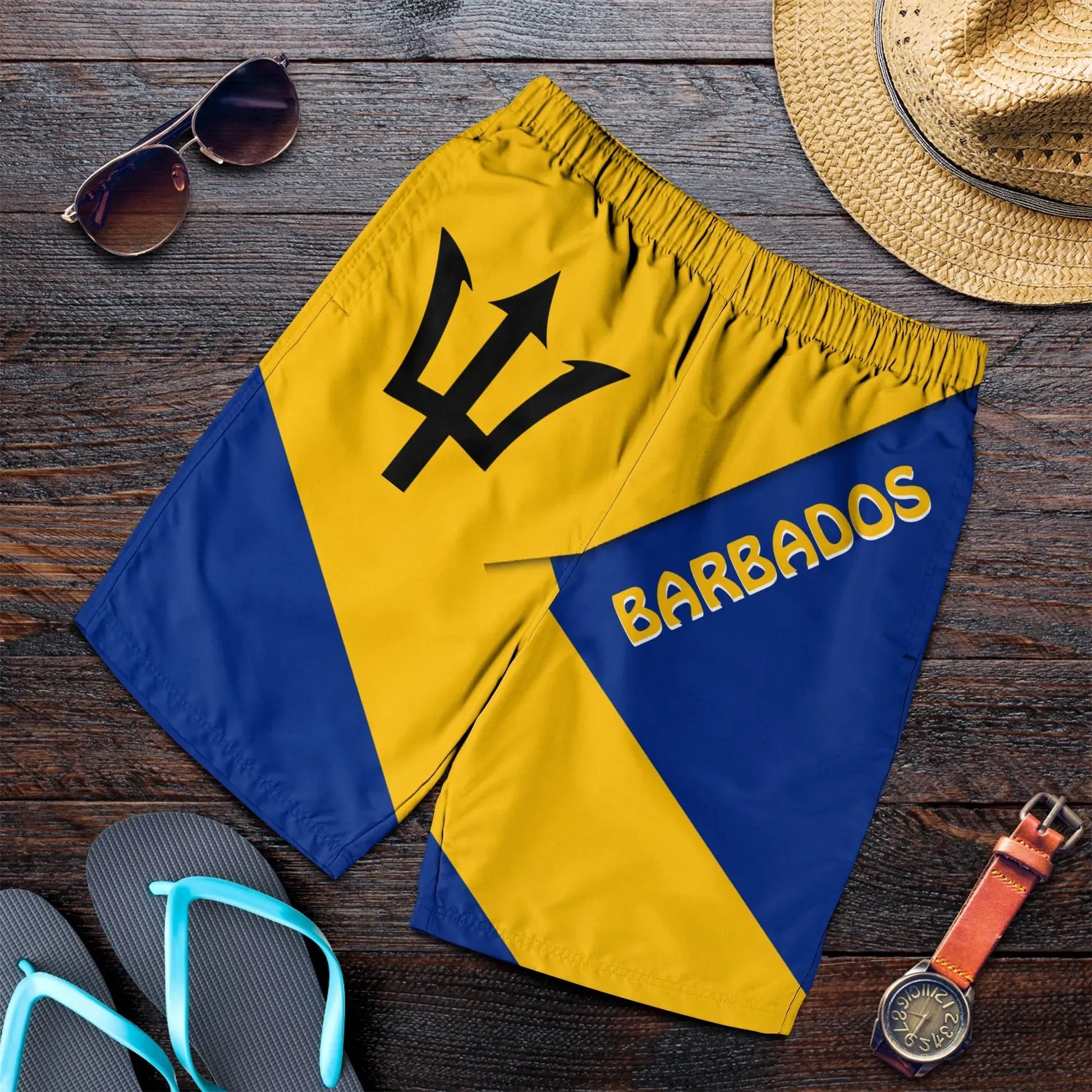 Barbados Men's Short Barbados Flag Style