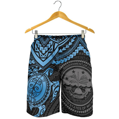 Federated States Of Micronesia Men's Shorts Blue Turtle