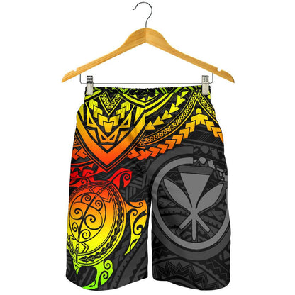 Hawaii Shorts Tribal Turtle Kanaka Maoli All Over Print Men's Shorts 8