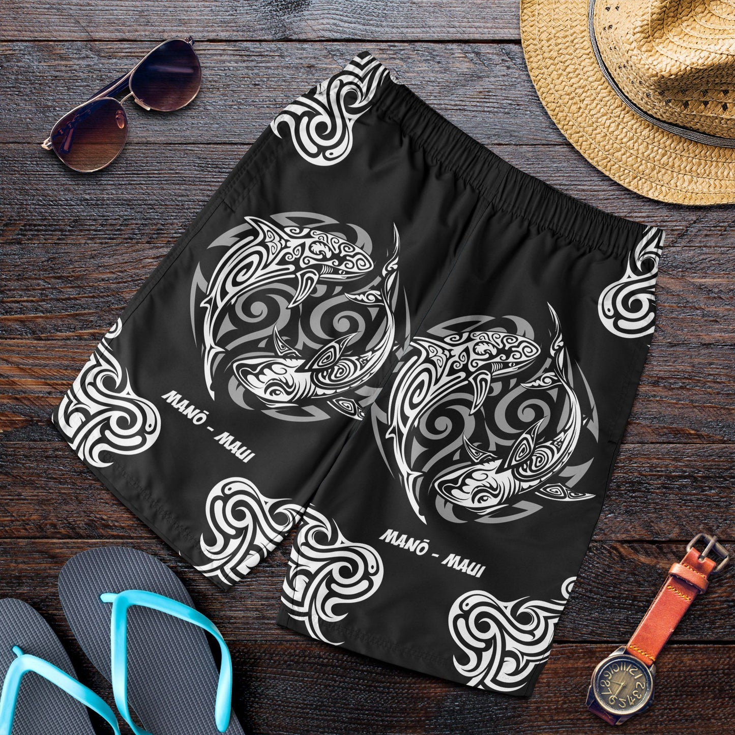 Hawaii Men Short Hawaii Shark Tattoo