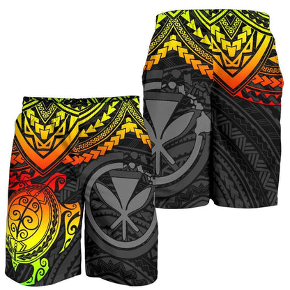 Hawaii Shorts Tribal Turtle Kanaka Maoli All Over Print Men's Shorts 8
