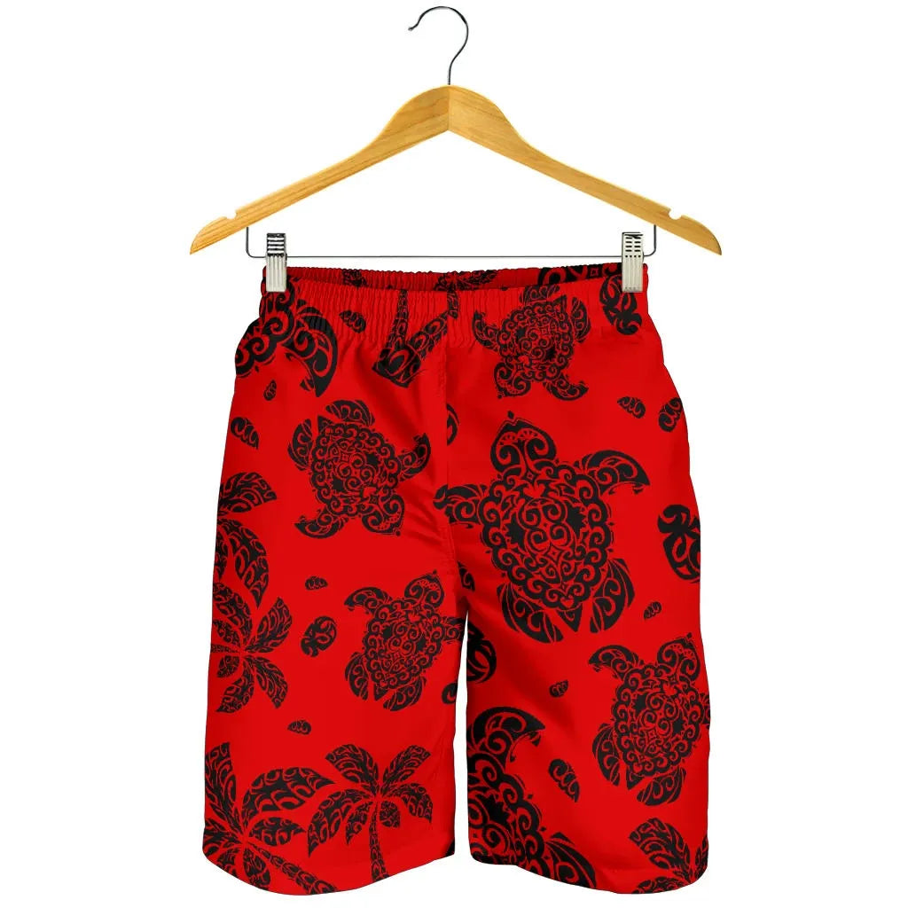 Hawaii Shorts Tribal Turtle Palm Tree All Over Print Men's Shorts