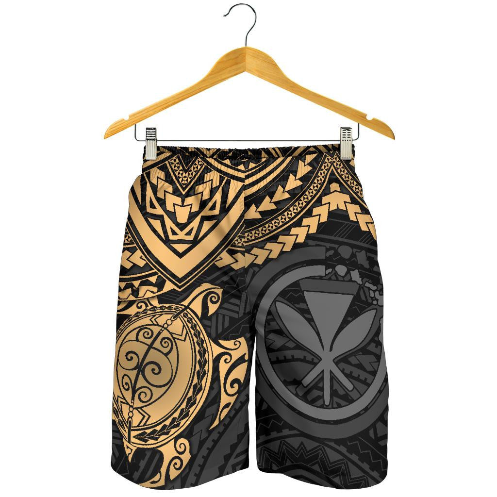 Hawaii Shorts Tribal Turtle Kanaka Maoli All Over Print Men's Shorts 8