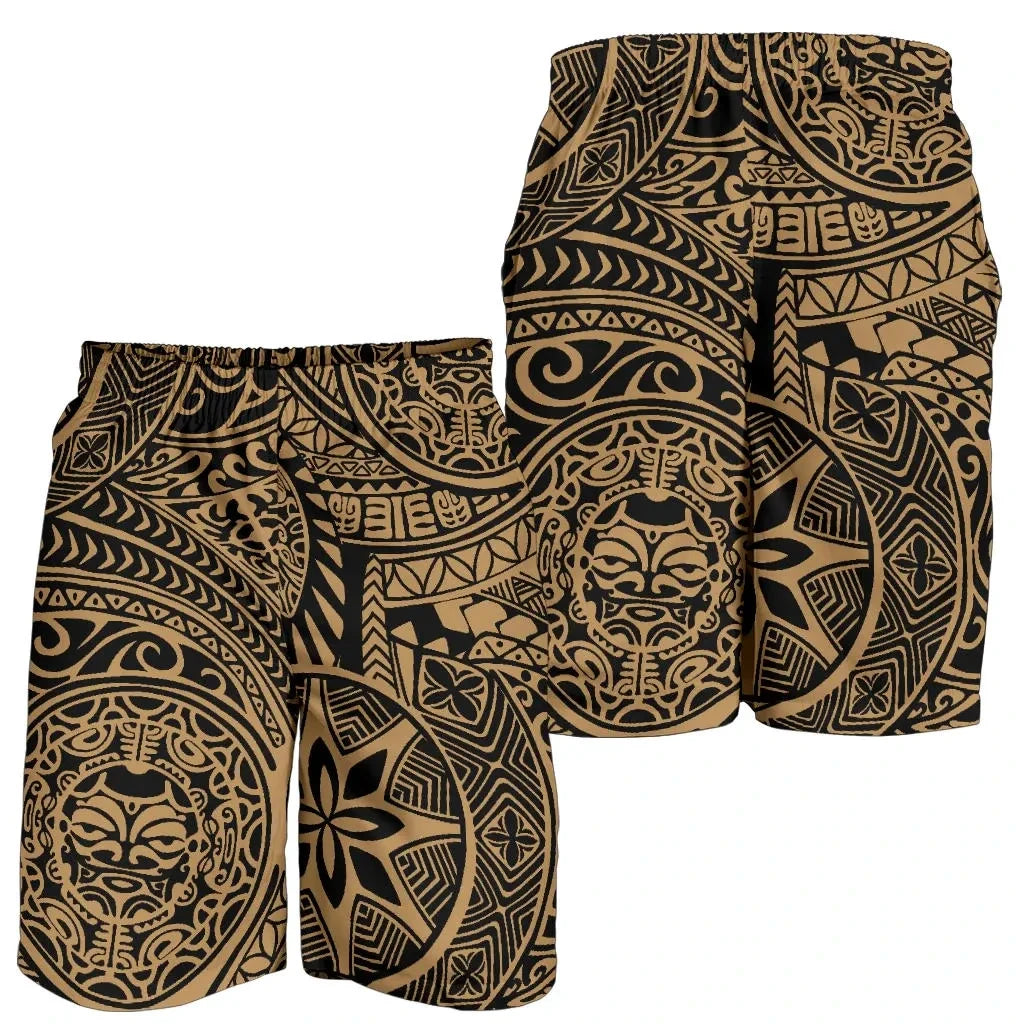 Hawaii Shorts Tribal Tiki Sun God All Over Print Men's Shorts
