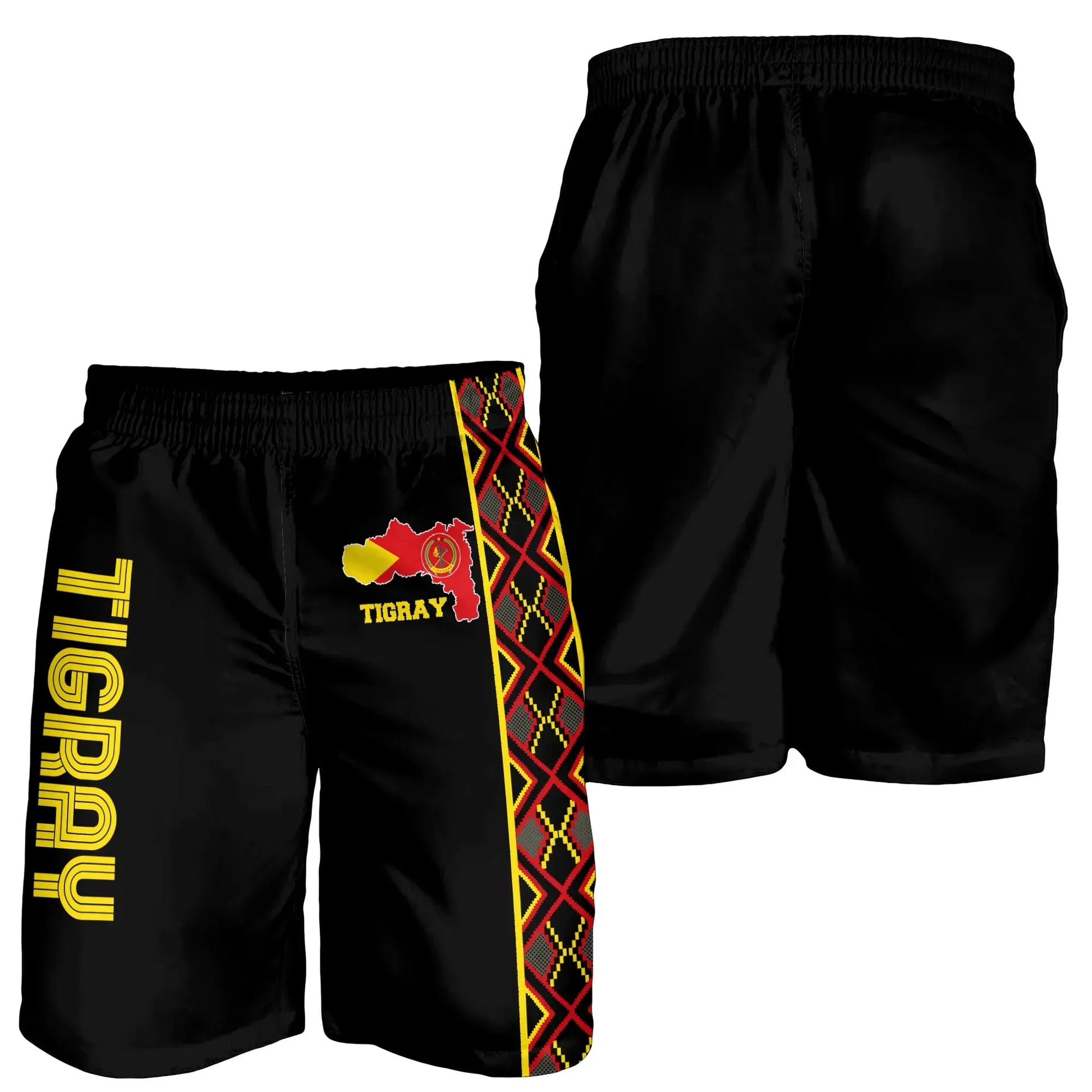 Tigray Short Tigray Maps Africa Pattern Black Men