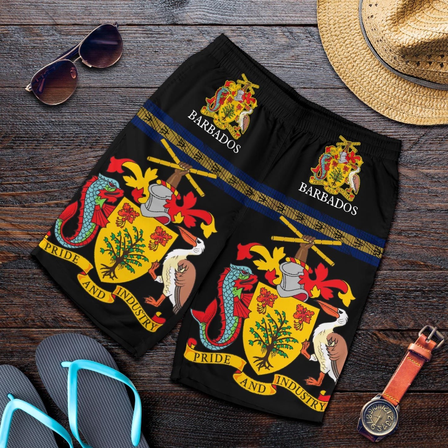 Barbados United All Over Print Men's Shorts