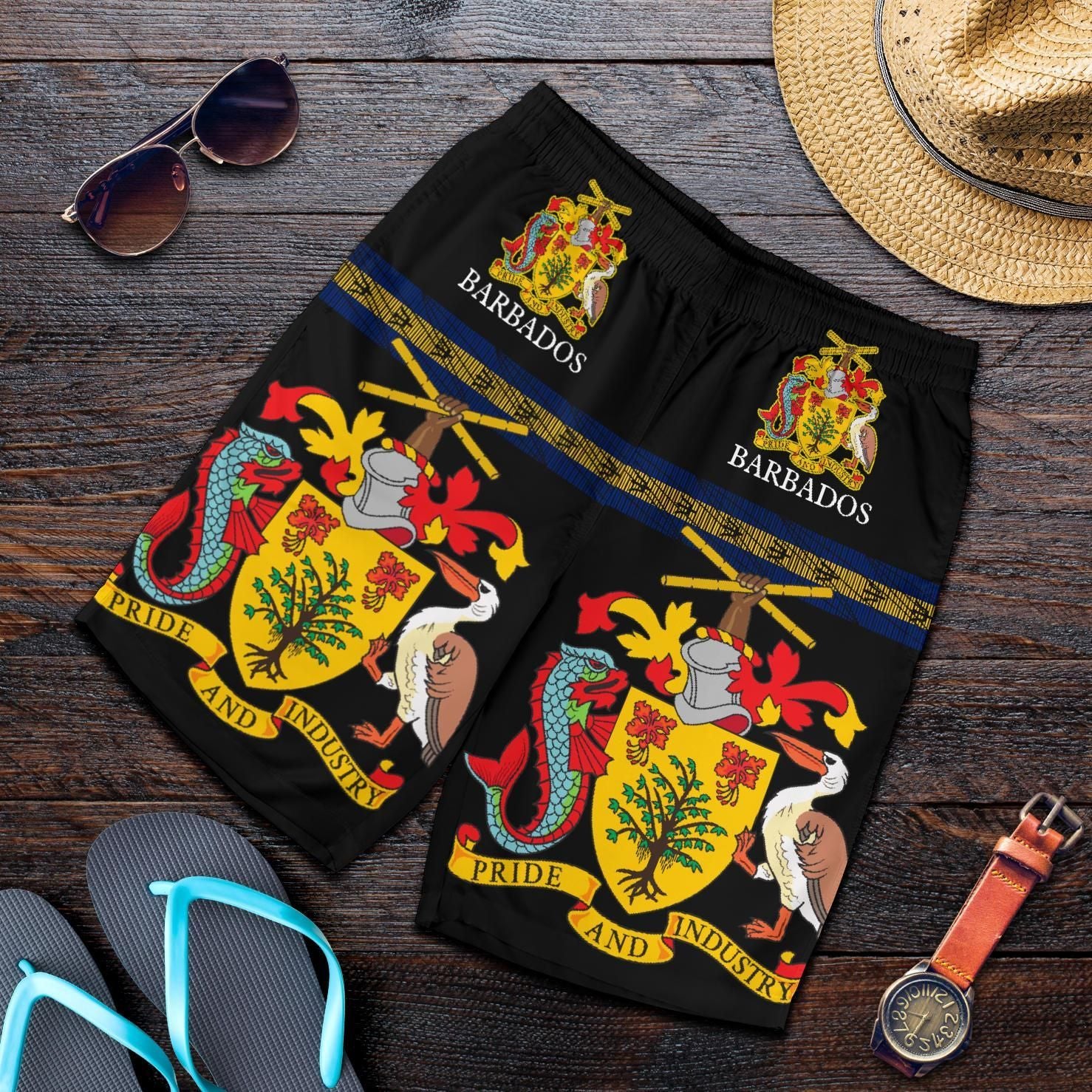Barbados United All Over Print Men's Shorts