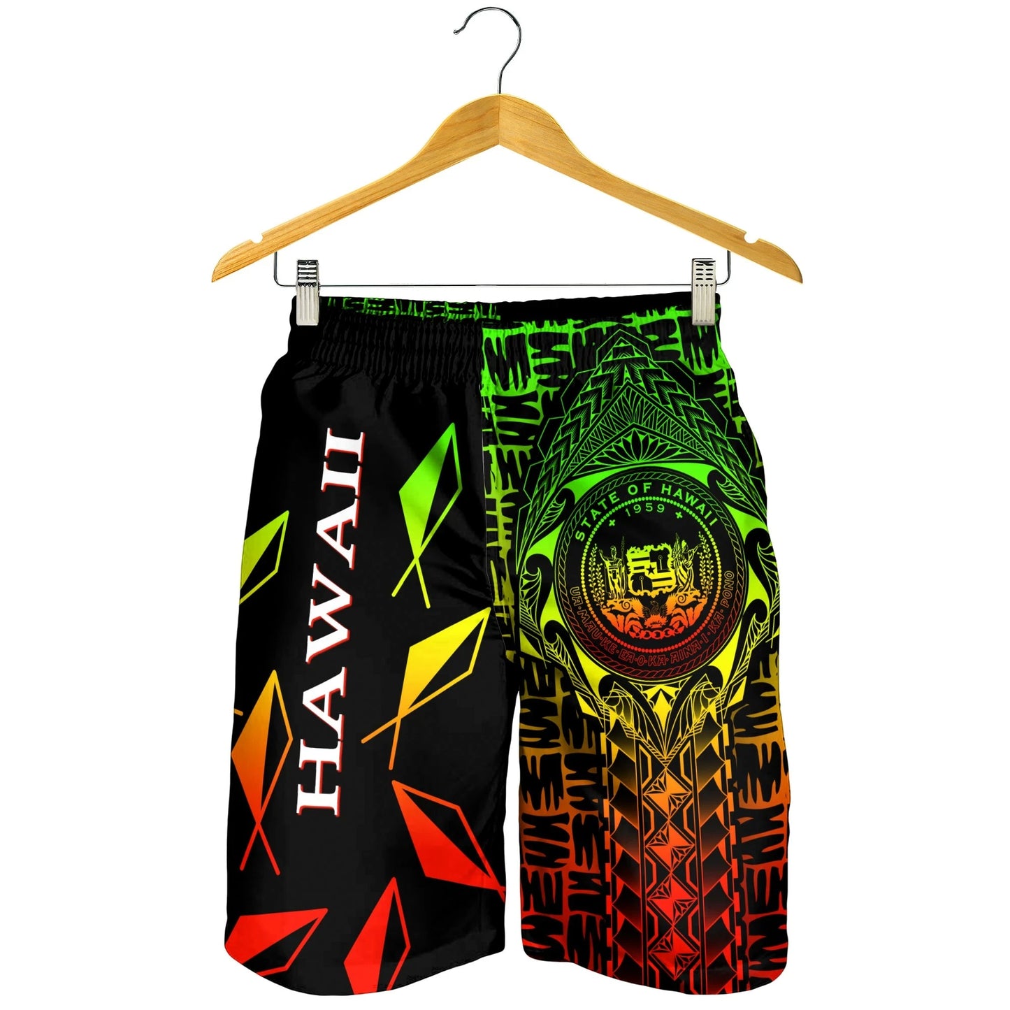 Hawaii Men Shorts Hawaii Seal Rocket Style Reggae 8