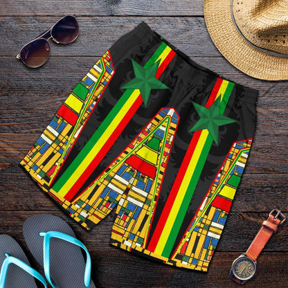 Senegal Men's Short Senegal Flag Color And Coat Of Arm