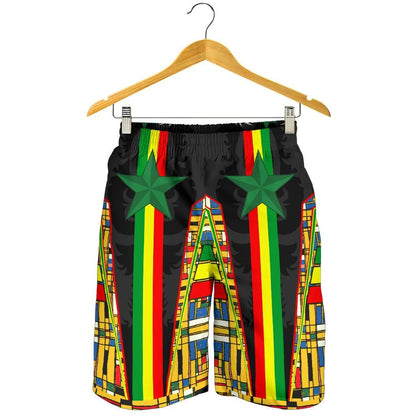 Senegal Men's Short Senegal Flag Color And Coat Of Arm