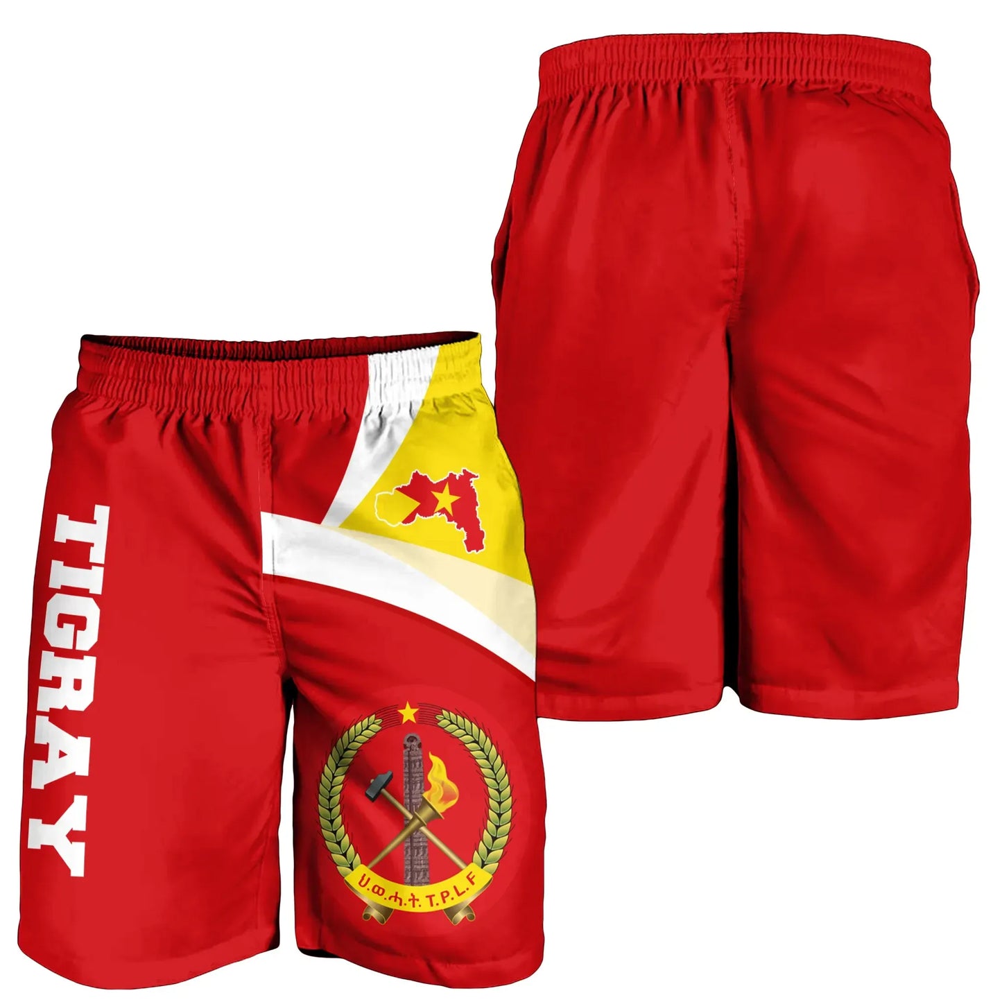 Tigray Short Tigray Flag Maps Red Men