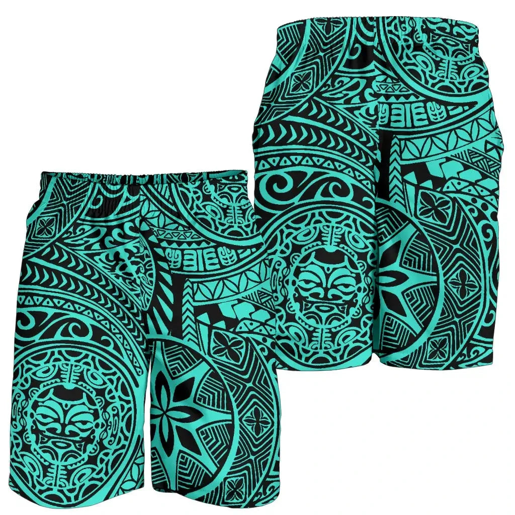 Hawaii Shorts Tribal Tiki Sun God All Over Print Men's Shorts