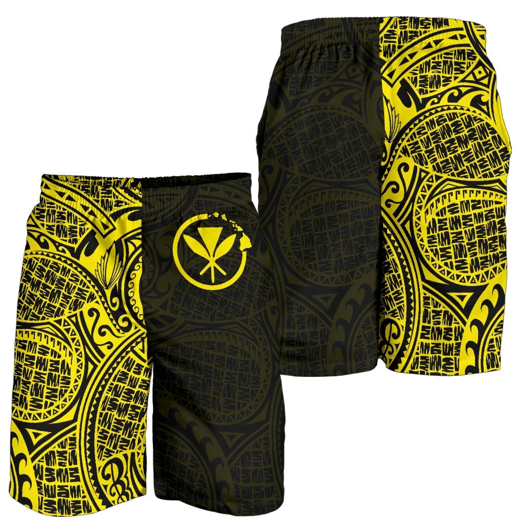 Hawaii Shorts Tribal Kanaka Maoli All Over Print Men's Shorts