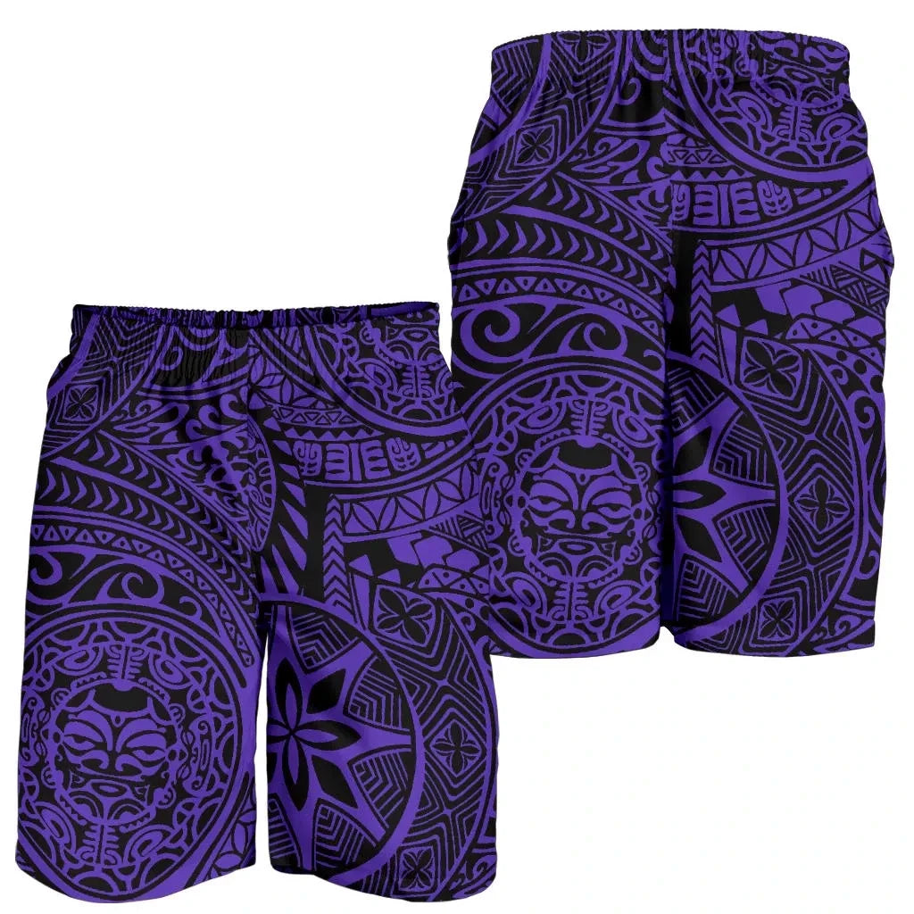 Hawaii Shorts Tribal Tiki Sun God All Over Print Men's Shorts