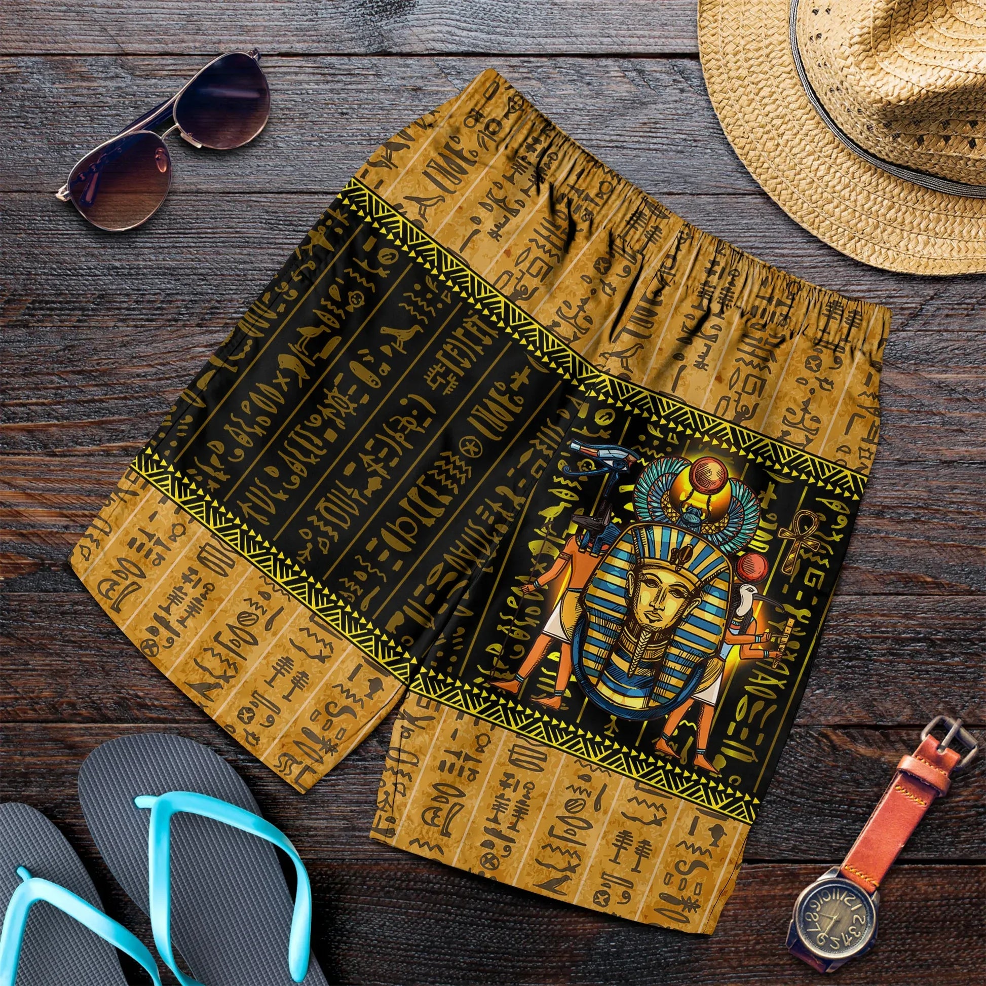 African Men's Shorts Mysteries Of Ancient Egypt
