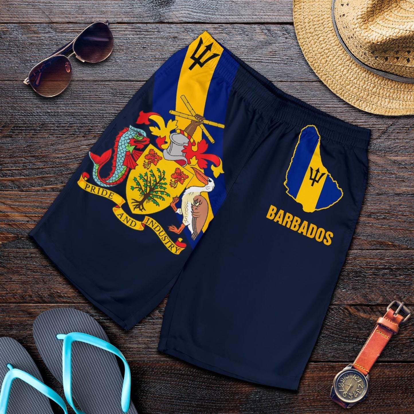 Barbados Special Flag Men's Shorts