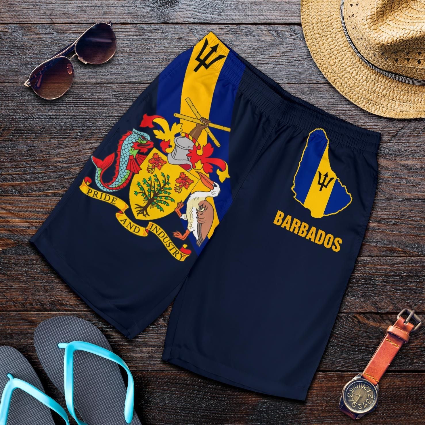 Barbados Special Flag Men's Shorts