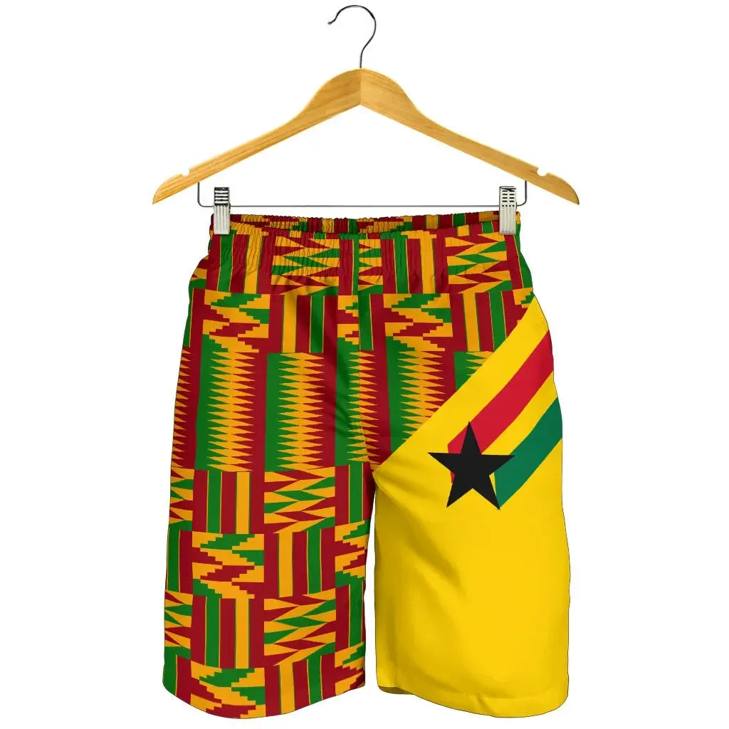 Ghana Shorts Ankara Tops Striped Men