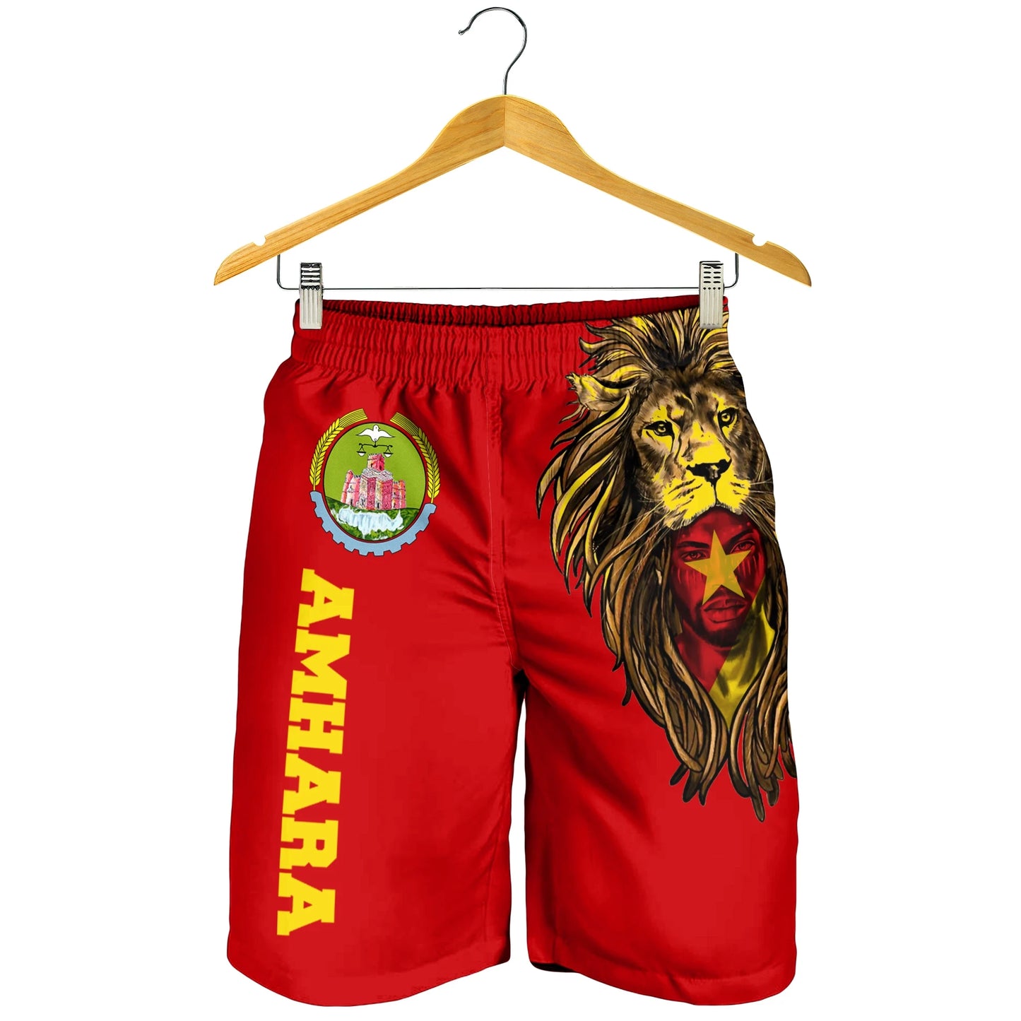 Amhara Shorts Amhara Flag Men Lion