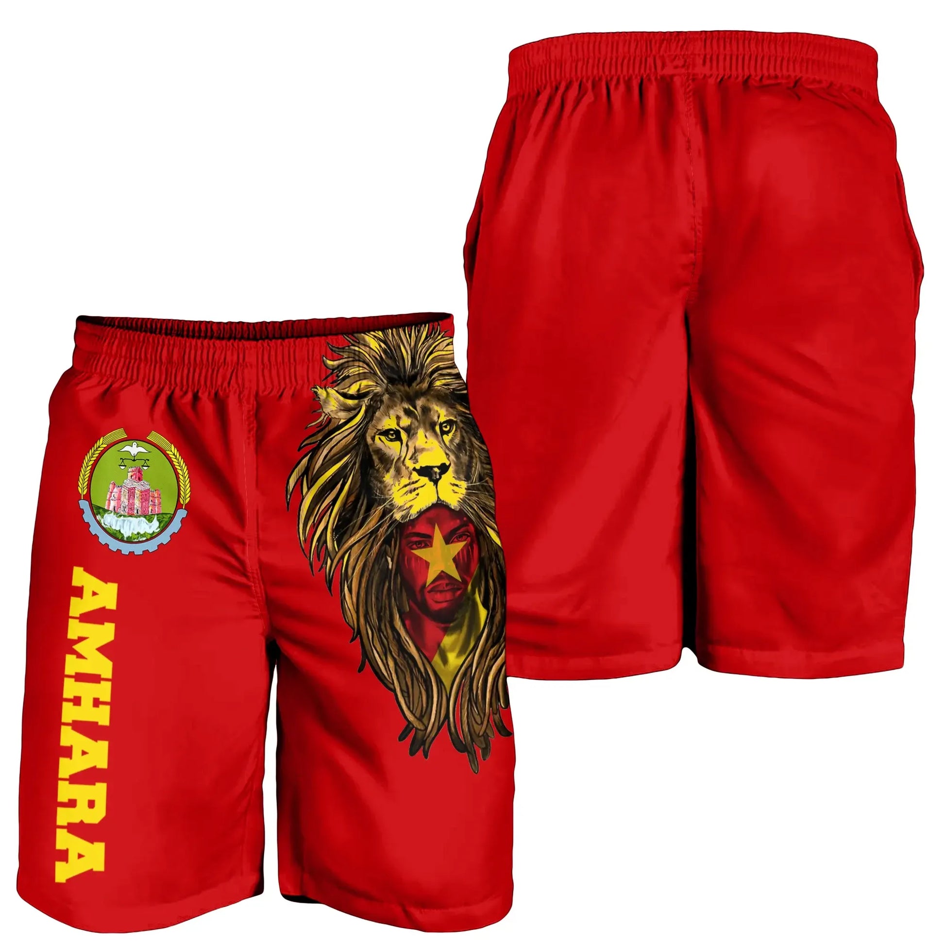 Amhara Shorts Amhara Flag Men Lion