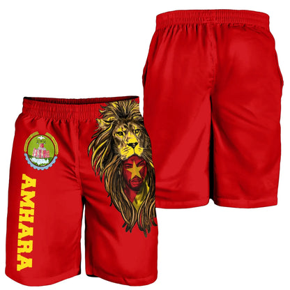 Amhara Shorts Amhara Flag Men Lion