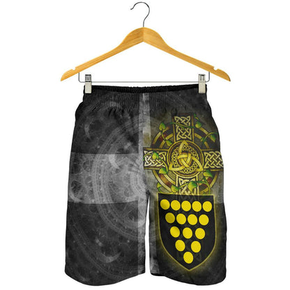 Cornwall Celtic Men's Shorts Cornwall Coat Of Arms With Celtic Cross