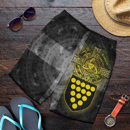 Cornwall Celtic Men's Shorts Cornwall Coat Of Arms With Celtic Cross