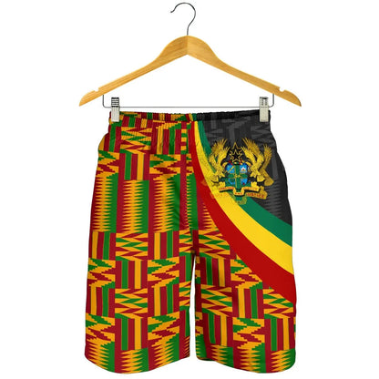Ghana Men's Shorts Ghana Coat Of Arms and Kente Patterns