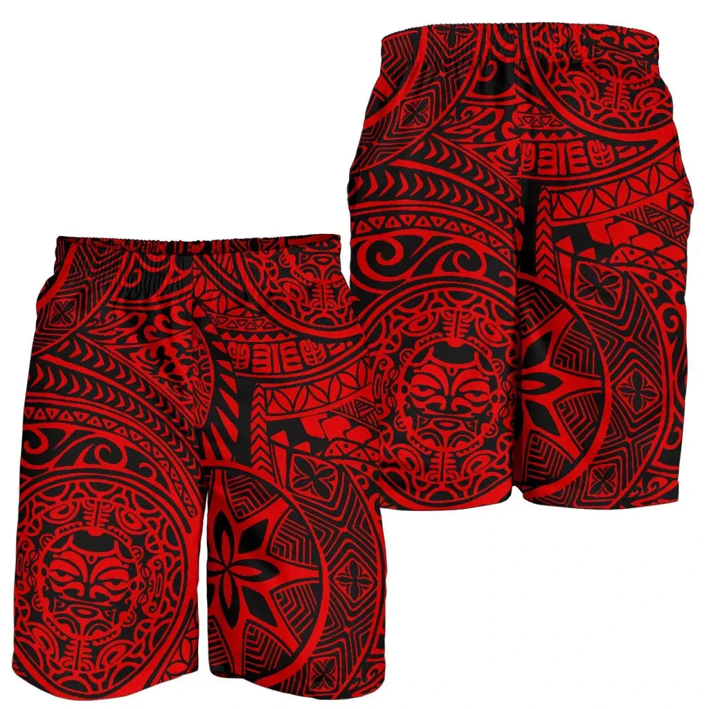 Hawaii Shorts Tribal Tiki Sun God All Over Print Men's Shorts