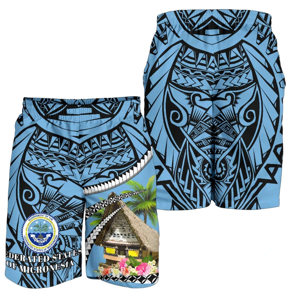 Federated States of Micronesia Meeting House Men Shorts Road to Hometown