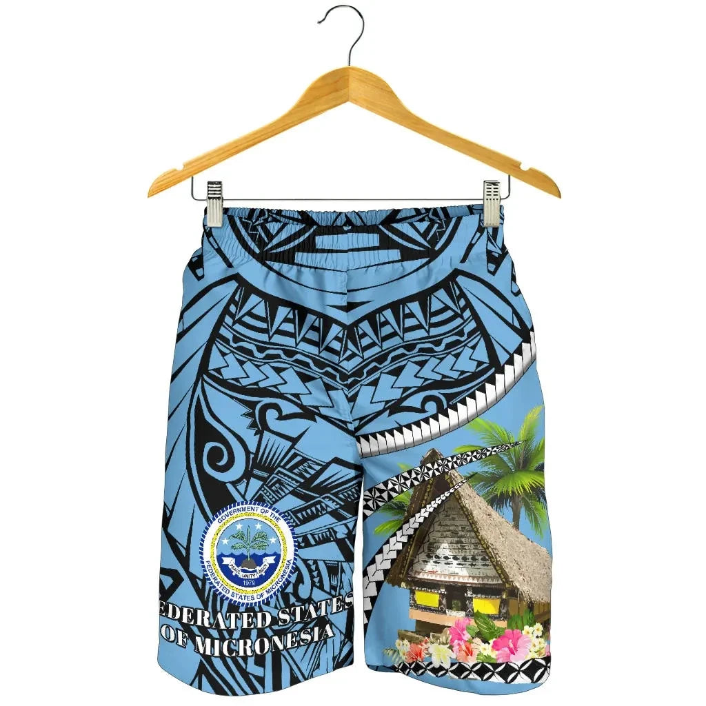 Federated States of Micronesia Meeting House Men Shorts Road to Hometown