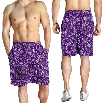 Grape Street Crips Gang Sign Men's Shorts Purple Bandana
