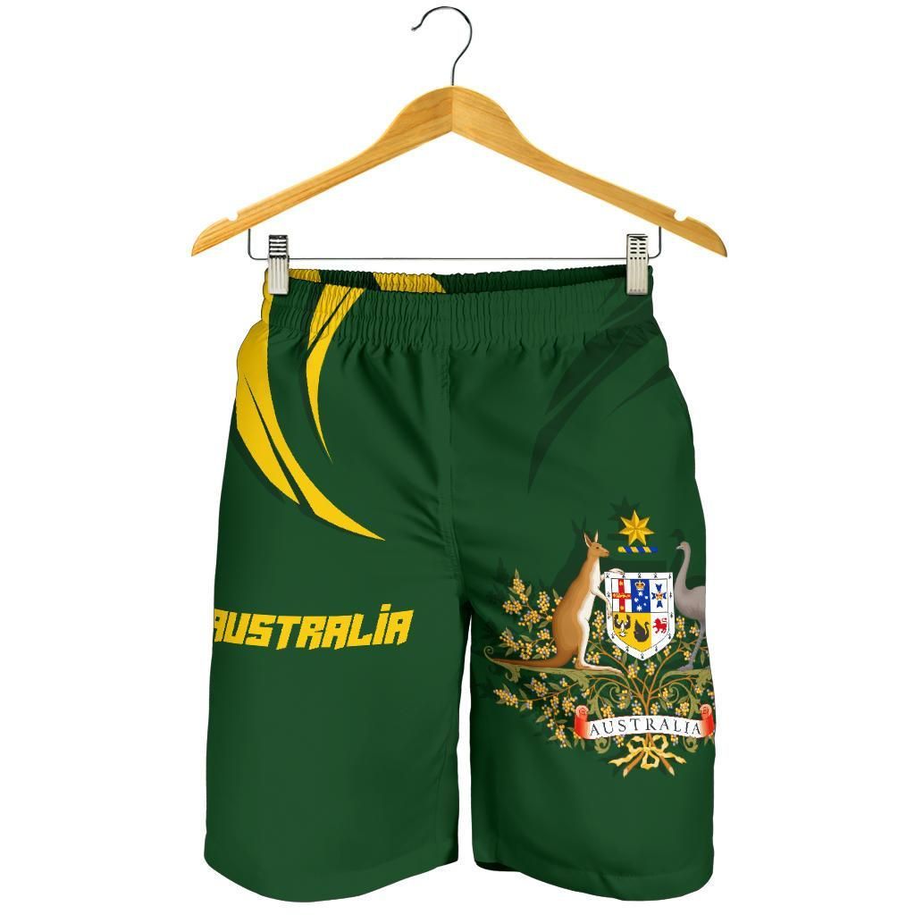 Australia Men Shorts Australia Coat Of Arms Green