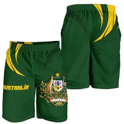 Australia Men Shorts Australia Coat Of Arms Green