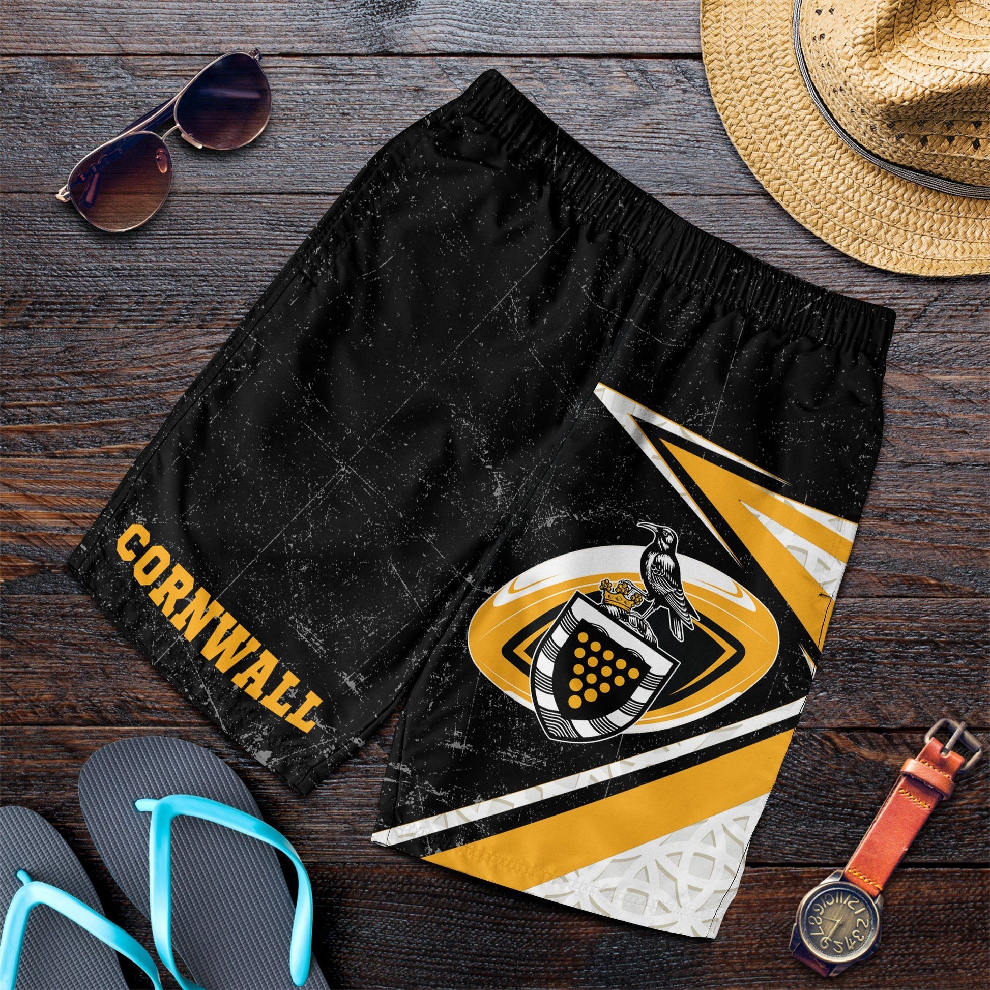 Cornwall Rugby Men's Shorts Celtic Cornwall Rugby Ball