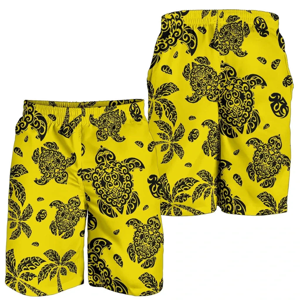 Hawaii Shorts Tribal Turtle Palm Tree All Over Print Men's Shorts